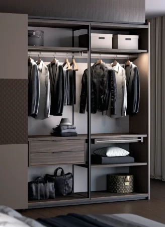 modern brown closet