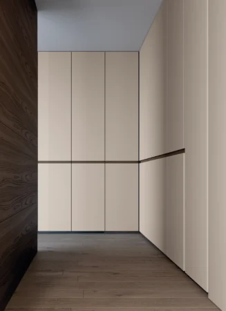 white wood grain closet