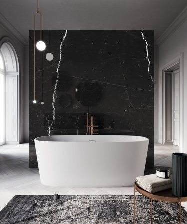 Black marble bathroom designs Patrimonio Home