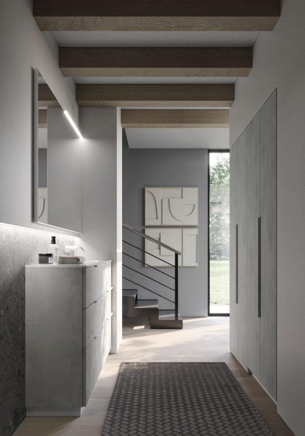 Grey Modern Laundry Rooms in Los Angeles Patrimonio Home