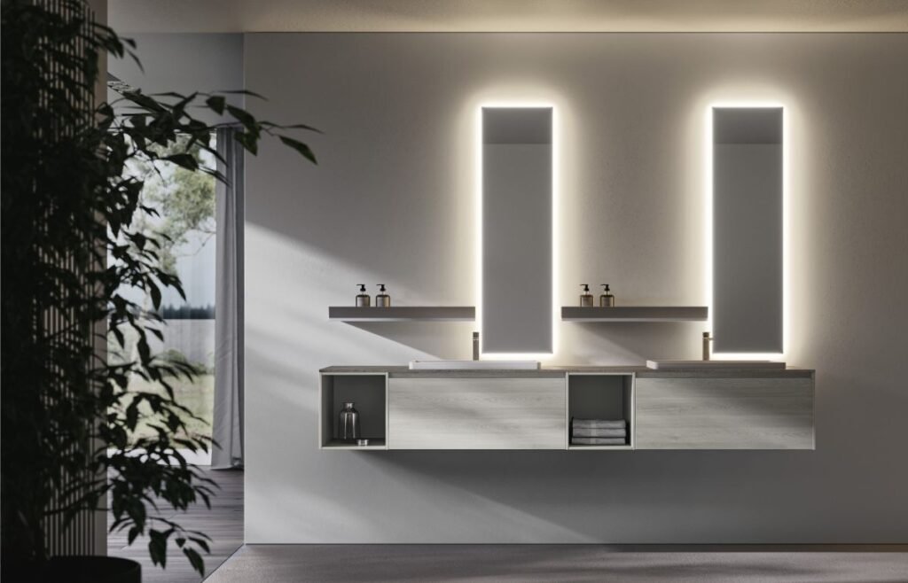 LED mirror bathroom design Patrimonio Home