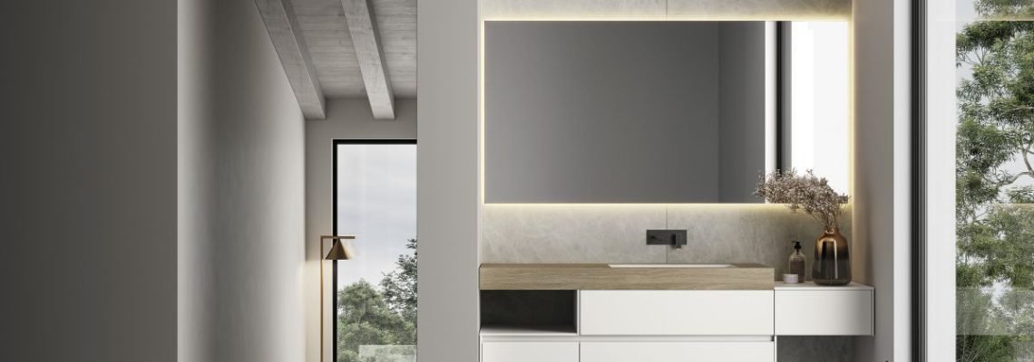 Modern white bathroom cabinet Patrimonio Home