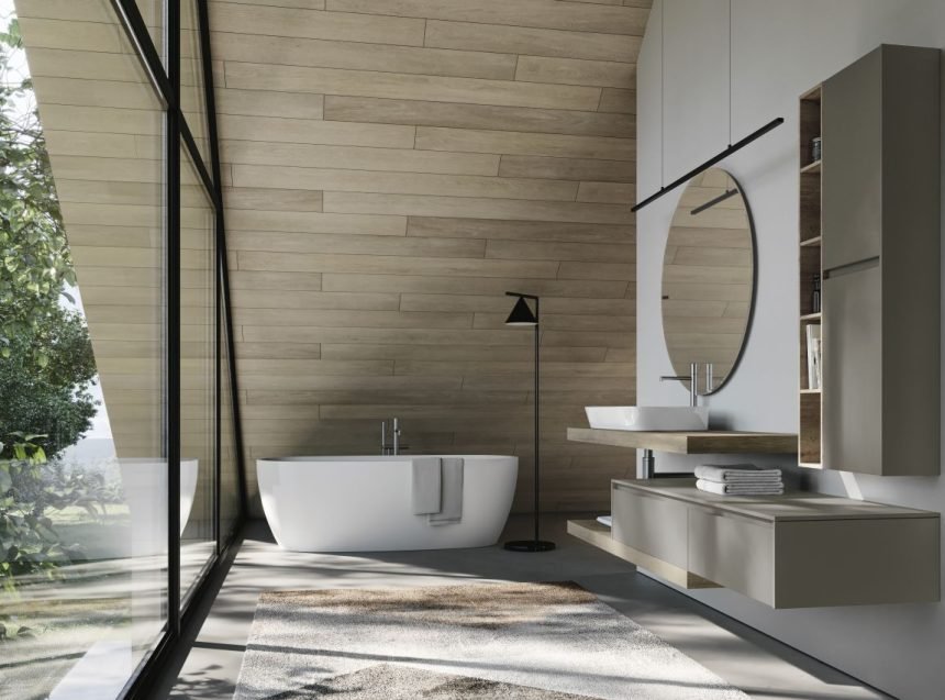 Simple modern bathroom ideas Patrimonio Home Orange County