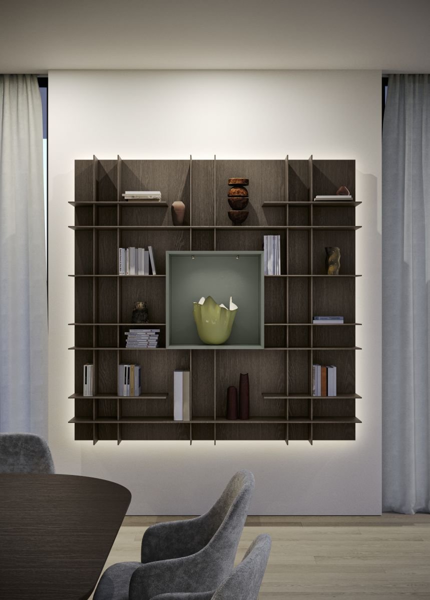 custom wall bookshelf