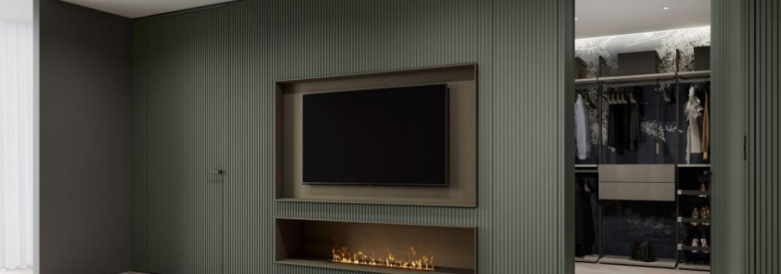 green Fireplace