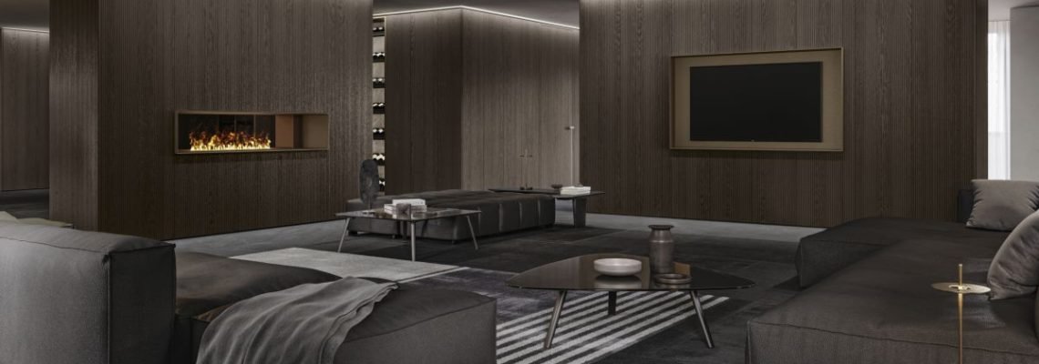 modern fireplace and TV unit designs